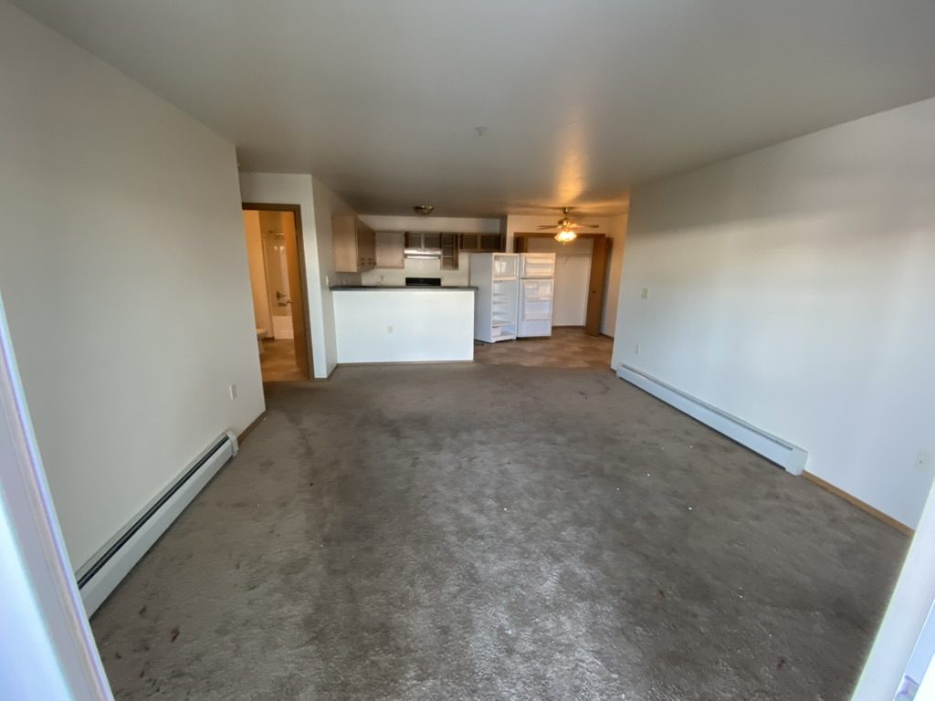 Apartment kitchen cleared out after cleanout service