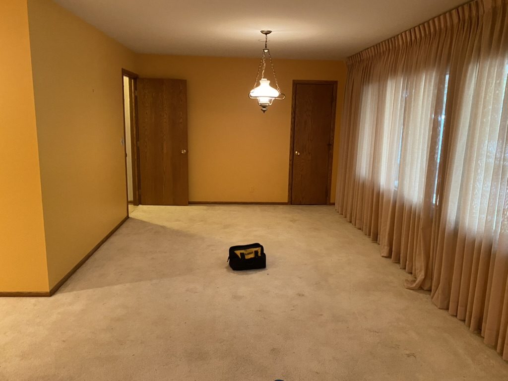 Dining and living room cleared after estate cleanout
